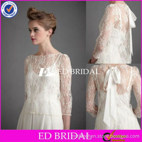 Long Sleeve Wedding Dress High quality Lace Blouse/Jackets
